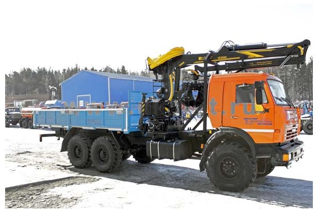 Бортовой автомобиль с КМУ ОМТ-97М УСТ 54531 Камаз 43118