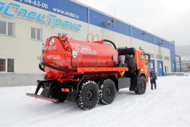 Автоцистерна вакуумная для нефтепродуктов АКН-9-ОД PNR УСТ 5453 Камаз 43118 (Cummins) сп.м., доработка под ДОПОГ