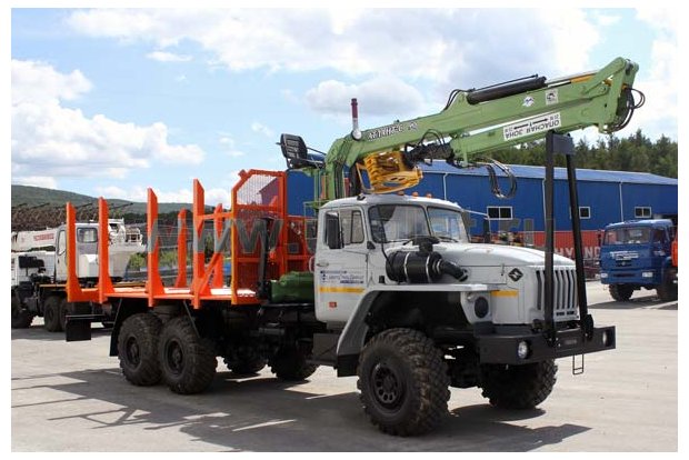 Сортиментовоз с ГМ ЛВ-185 Урал 4320Е5