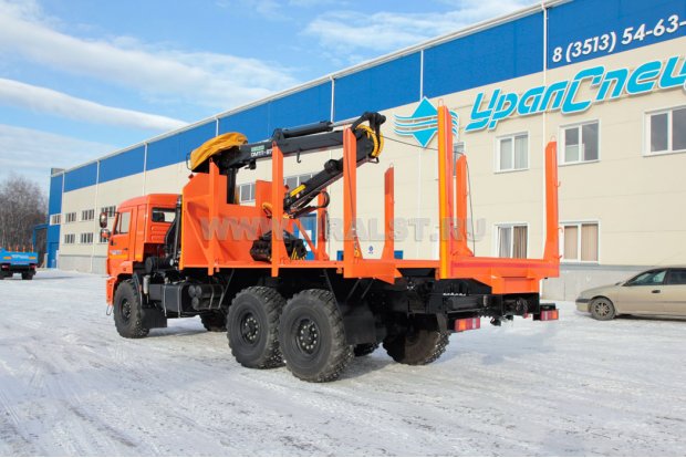 Сортиментовоз с ОМТЛ-97 Камаз 43118-50 ГМ за кабиной