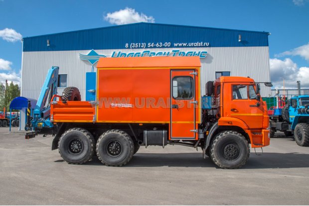 Фургон Камаз ПАРМ с краном манипулятором