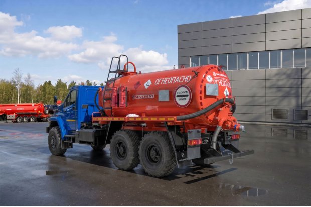 Автоцистерна вакуумная нефтепромысловая АКН-10 КО Урал NEXT 4320-72, ревиз. люк, подогрев слив. ДОПОГ, УВЭОС