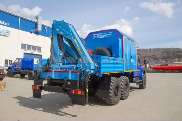 ПАРМ с КМУ ИМ-150 УСТ 5453 Урал NEXT 4320-6981-72 сдвоенная кабина