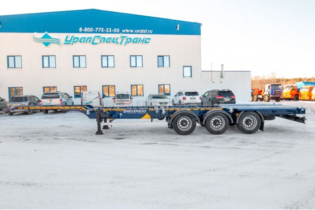 Полуприцеп контейнеровоз ППК 32-32Л-12 SEVEREST высота ССУ 1100 мм, универсальный, дисковые тормоза