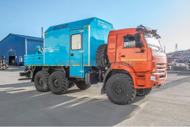 Автофургон АРОК с КМУ ИМ-20 УСТ 5453 Камаз 43118-50 сп.м
