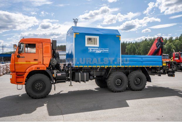 Автофургон ПАРМ с КМУ Palfinger PК 13.501 SLD1 (Палфингер) УСТ 5453 Камаз 43118 сп.м.
