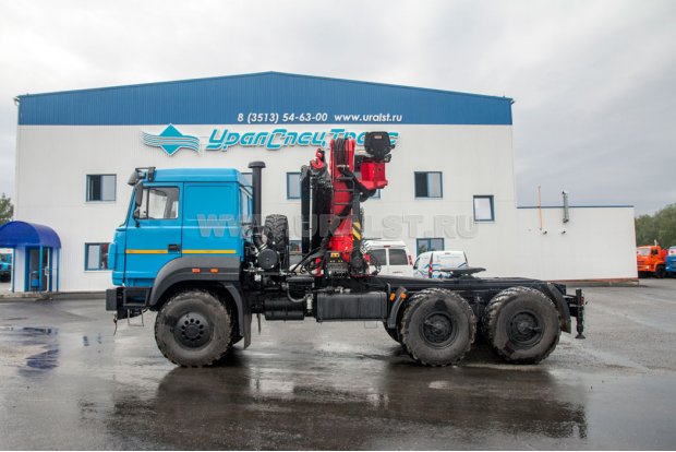 Седельный тягач с КМУ ИМ-320-05 УСТ 5453 Урал 44202-82Е5