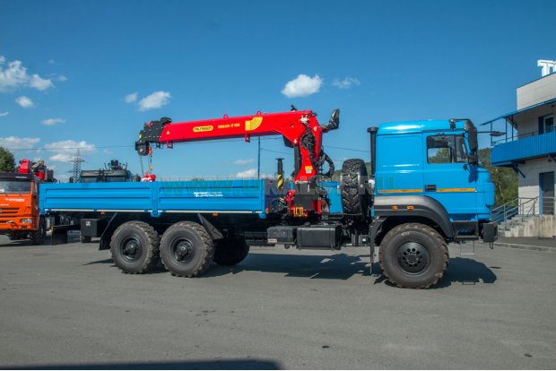 Бортовой с КМУ ИТ-150 (тросовый) УСТ 5453 Урал 4320-4971-82 сп.м.