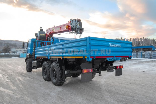 Бортовой автомобиль с КМУ ИТ-200 (тросовый) УСТ 5453 Урал 4320-82Е5, сп.м