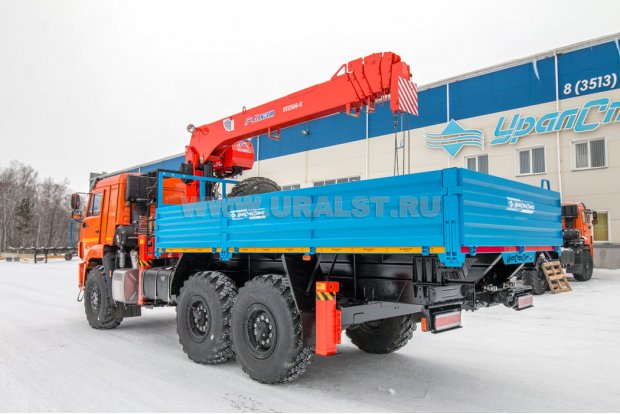 Бортовой автомобиль с КМУ KS-1256G-II УСТ 54531 Камаз 43118-50 сп.м 