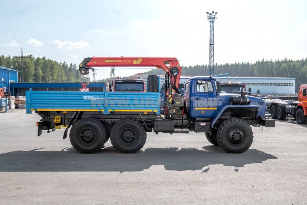 Бортовой автомобиль с КМУ ИТ-120 (тросовый) УСТ 5453 Урал 5557-72Е5