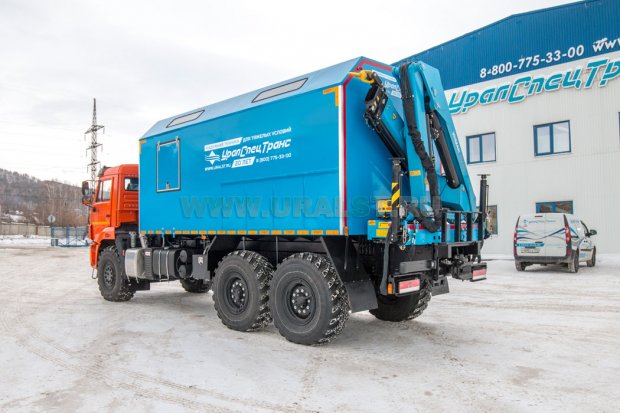 Автофургон АРС с КМУ ИМ-95 УСТ 5453 Камаз 43118