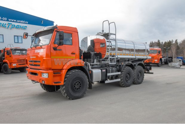 Автоцистерна для питьевой воды АЦПТ-10 УСТ 5453 Камаз 43118 насос, нерж/нерж