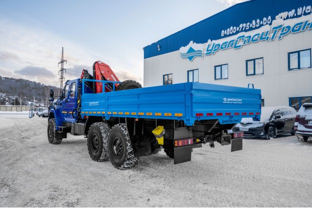 Бортовой с КМУ ИМ-150N УСТ 5453 Урал NEXT 4320-72, сдвоенная кабина