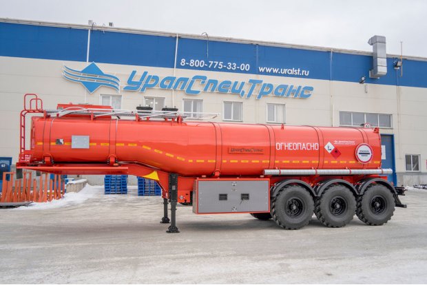  Полуприцеп цистерна для нефти (нефтевозы) ППЦН 25Т-31 ПТ УСТ 9465 рамная, термос ССУ 1490