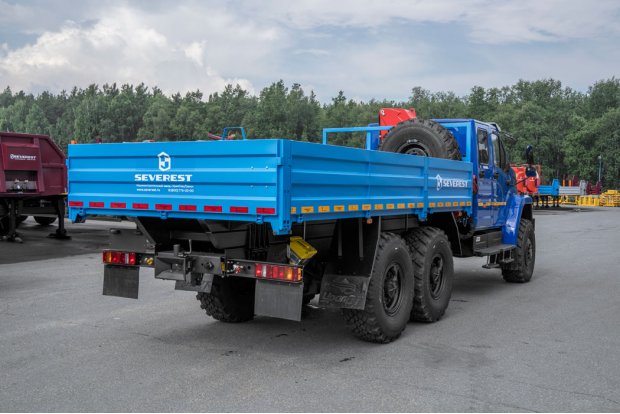 Автомобиль бортовой с КМУ ИМ-55 УСТ 5453 Урал NEXT 4320-72, сдвоенная кабина