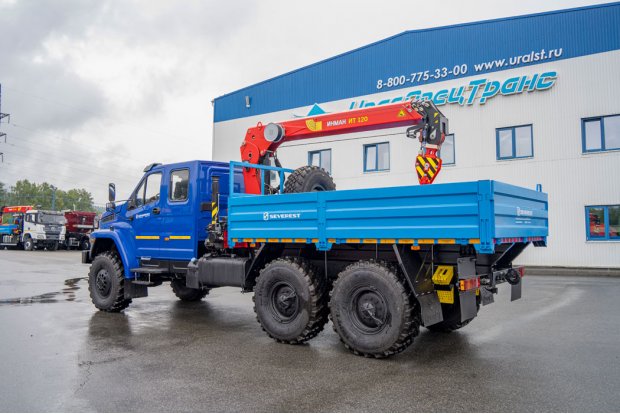 Бортовой автомобиль с КМУ ИТ 120 (тросовый) УСТ 5453 Урал NEXT 4320-6981-72