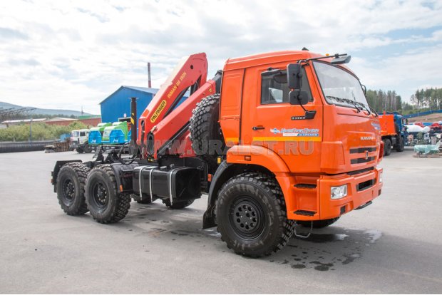 Седельный тягач Камаз 53504-46 с крано-манипуляторной установкой ИМ-150N