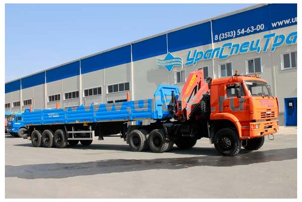 Седельный тягач с КМУ PK-23500В УСТ 5453 Камаз 65225