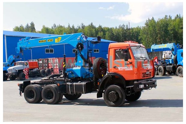 Седельный тягач с КМУ ИТ-180 (тросовый) УСТ 5453 Камаз 65111