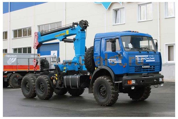 Седельный тягач с КМУ ИМ-240А (тросовый) УСТ 5453 Камаз 43118-50