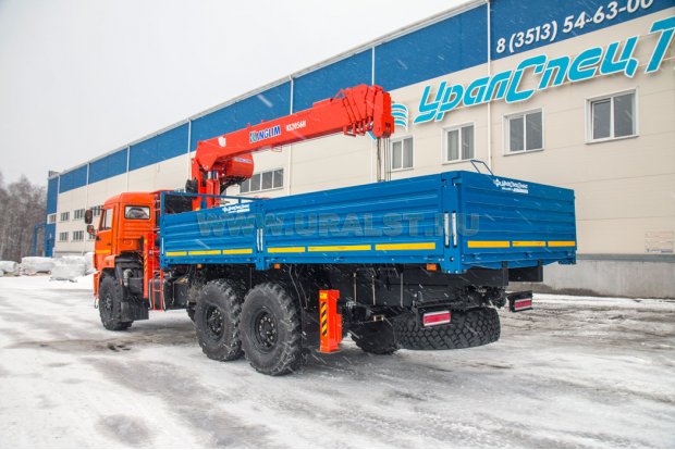 Бортовой Камаз с КМУ Kanglim KS-2056H