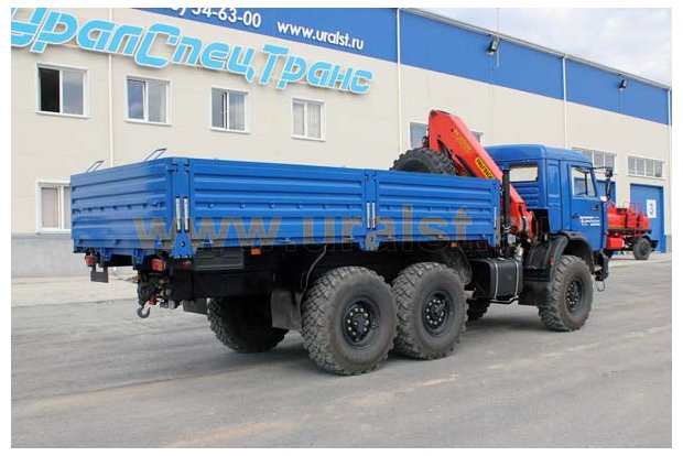 Бортовой автомобиль Камаз с крано-манипулятором Palfinger PK-12000