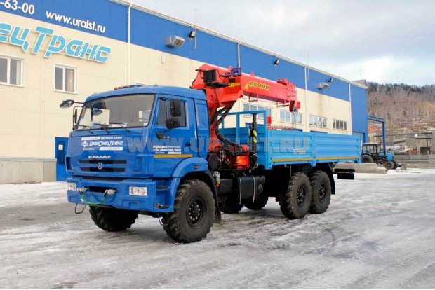 Бортовой с КМУ ИТ-180 (тросовый) УСТ 5453 Камаз 43118-24
