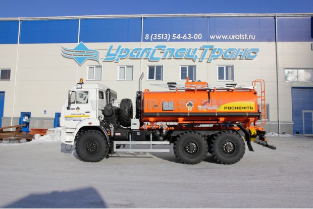 Автоцистерна для нефти АЦН-10 УСТ 5453 Камаз 43118-50, доработка под ДОПОГ