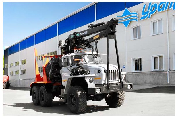 Лесовоз с ГМ СФ-65С Урал 5557-60T5