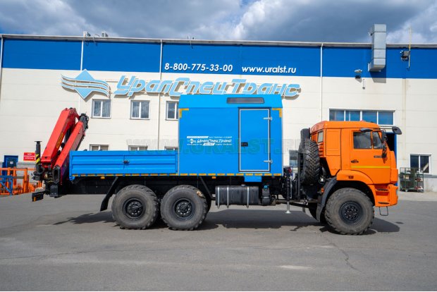 Автофургон ПАРМ с КМУ Palfinger PК 13.501 SLD1 (Палфингер) УСТ 5453 Камаз 43118 сп.м.