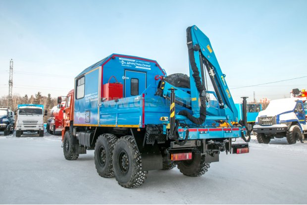 Камаз АРОК 43118 с краном-манипулятором ИМ-55
