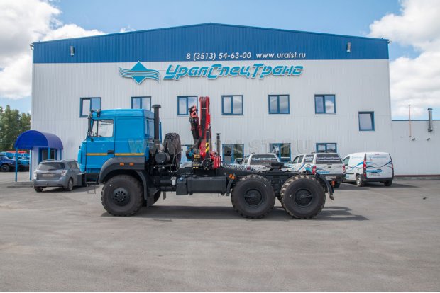 Седельный тягач с КМУ ИМ 150N УСТ 5453 Урал 44202-82Е5