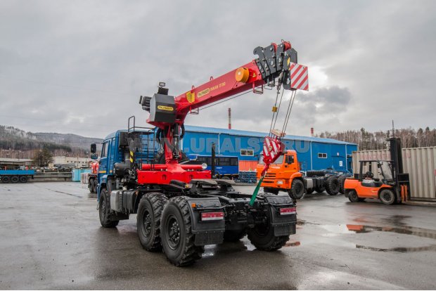 Седельный тягач с КМУ ИТ-150 (тросовый) УСТ 5453JA Камаз 53504-6030-50