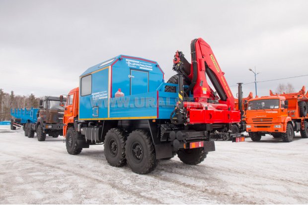 Мобильная ремонтная мастерская АРОК с КМУ ИМ-150N УСТ Камаз 43118