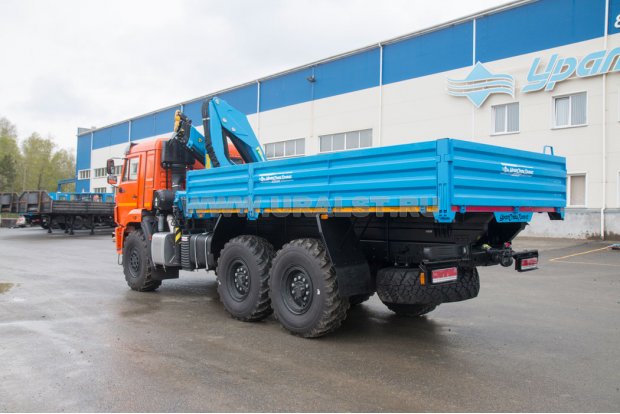 Бортовой автомобиль с КМУ ИМ-150 УСТ 5453 Камаз 43118 сп.м