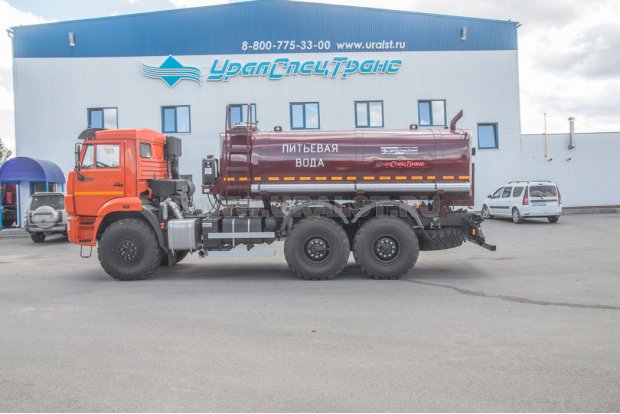 Автоцистерна для воды АЦПТ-10НО УСТ 5453 Камаз 43118 насос, обогрев