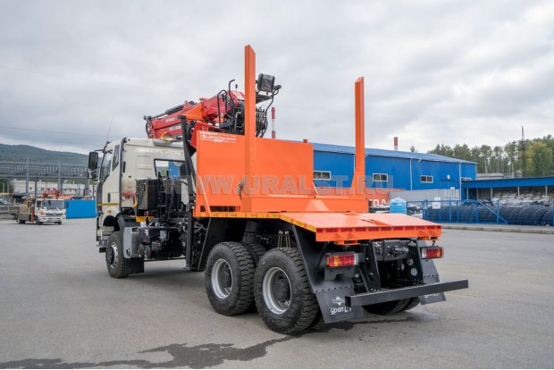 Лесовоз с КМУ ВМ10-74 (VM10L74) FAW CA3250 6х6 КБ 4800