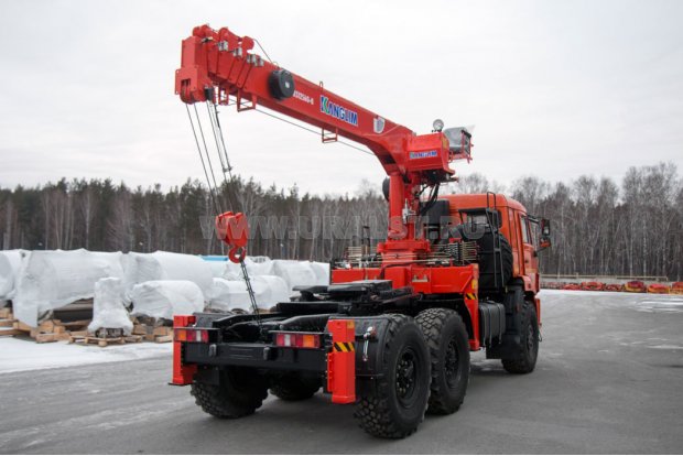 Седельный тягач с КМУ KS-1256G-II (тросовый) УСТ 5453 Камаз 53504 (44108)