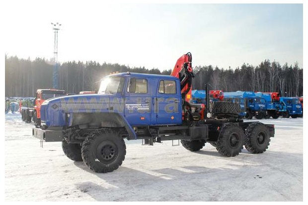 Седельный тягач с КМУ РК-15500А УСТ 5453 Урал 4320-1951-60