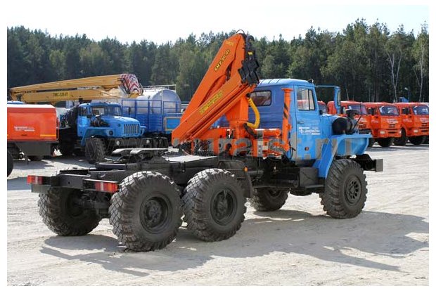 Седельный тягач с КМУ 90-01 УСТ 5453 Урал 5557-60Е5