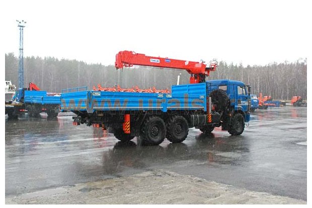 Бортовой с КМУ KS-2056 (тросовый) УСТ 5453 Камаз 43118 сп.м