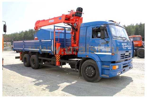 Бортовой Камаз с КМУ Kanglim KS-1256G-II