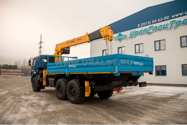 Бортовой с КМУ Soosan SCS736 УСТ 5453 Камаз 43118