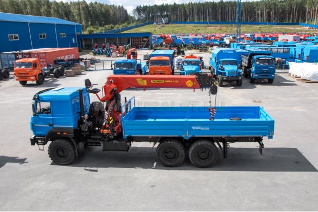 Бортовой с КМУ ИТ-180 (тросовый) УСТ 5453 Урал 4320-4971-80 сп.м