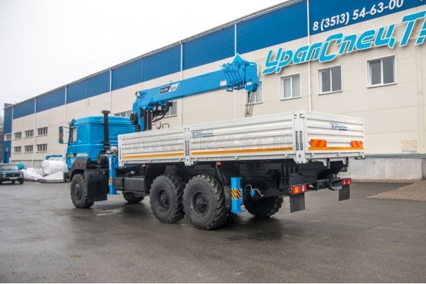 Бортовой с КМУ DongYang SS1926 (тросовый) УСТ 5453 Урал М 4320-80Е5, сп.м