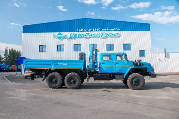 Бортовой с КМУ ИМ-150 УСТ 5453 Урал 4320-1951-60 сдвоенная кабина