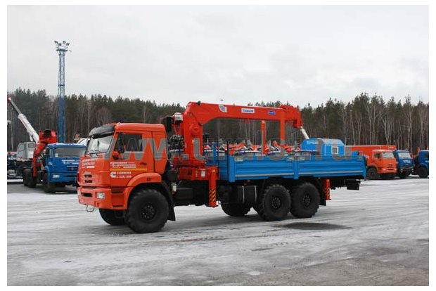 Бортовой автомобиль с КМУ KS-1256G-II УСТ 54531 Камаз 43118-76RR сп. м.