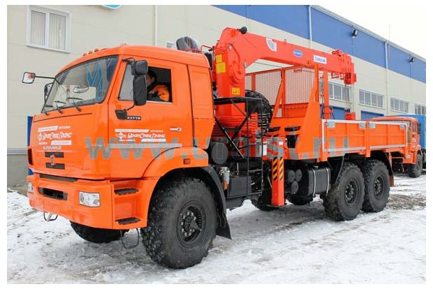 Бортовой лесовоз с КМУ KS-1256G-II УСТ 54531 Камаз 43118