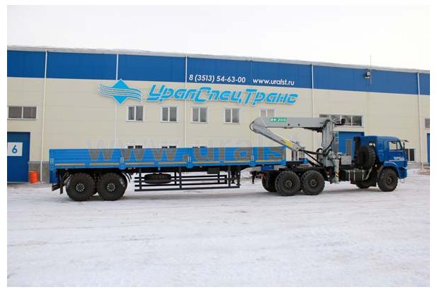 Полуприцеп бортовой 9334-20-10 под ИФ-300 и Седельный тягач Камаз с КМУ ИФ-300С